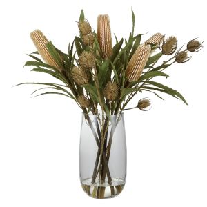 Rogue Banksia Eryngium Mix-Cindy Vase Natural 50x46x53cm