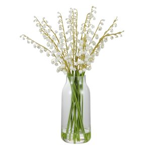 Rogue Lily of the Valley Mix-Harper Vase White 32x32x44cm