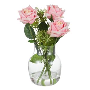 Rogue Mimi Rose Seeding Spray Mix-Adina Vase Light Pink 25x20x26cm