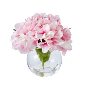 Rogue Hydrangea-Sphere Vase Pink/Glass 24x24x23cm