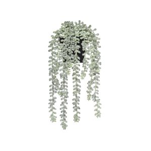 Rogue Hanging Pearls-Garden Pot Grey Green/Black 15x15x32cm