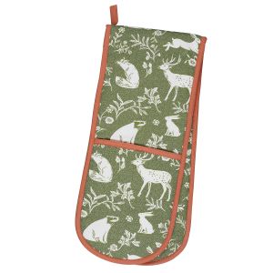 Ulster Weavers Forest Friend Sage Double Oven Glove Multi-Coloured