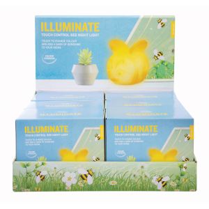 Is Gift Illuminate Colour Changing Touch Light - Bee (6Disp) Multi-Coloured 14.2x8.1x12cm