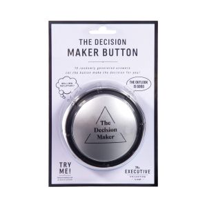 Is Gift The Decision Maker Button Black 9x4x3cm