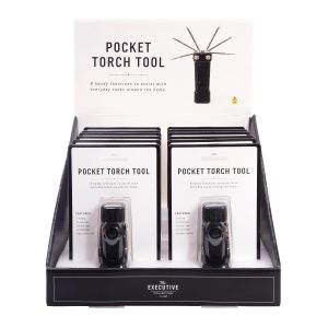 Is Gift Pocket Torch Tool 8-in-1 (12Disp) Black 8.4x3.5x3cm