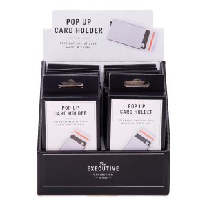 Is Gift Pop Up Card Holder (12Disp) Grey 10.7x6.3x0.9cm