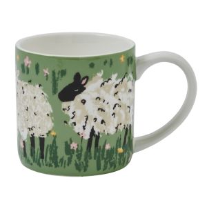 Ulster Weavers Woolly Sheep New Bone China Mug 250ml Green 8.2x8.2x8.2cm