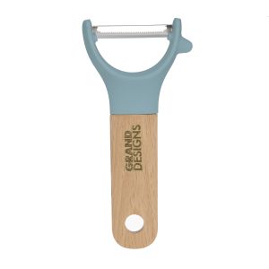 Grand Designs Kitchen  Easy Peel - Serrated Blade Green/Natural 14.5x7x2.5cm