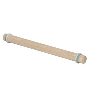 Grand Designs Kitchen Adjustable Rolling Pin Natural & Green 5x5x50cm