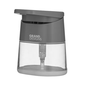 Grand Designs Kitchen  Soap Dispenser Grey/Clear 10.5x9.5x12cm