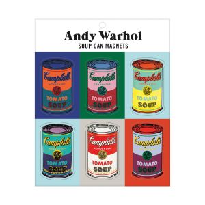 Galison Andy Warhol Soup Can Magnets (Set of 6) Multi-Coloured 3.2x5.7cm