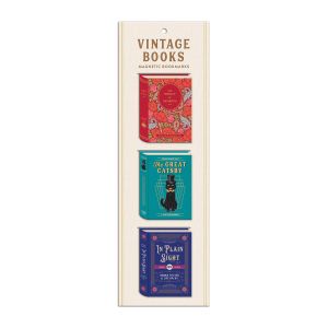 Galison Vintage Books Magnetic Bookmarks 3pcs Set Multi-Coloured 23x0.5x7cm