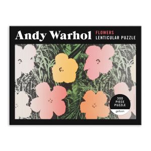 Galison Andy Warhol Flowers Lenticular Puzzle 300pc Multi-Coloured 24x18x6cm