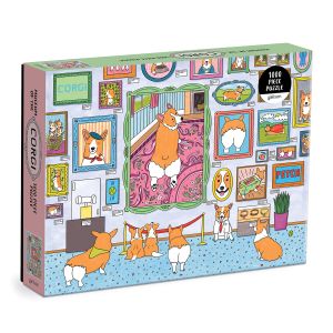 Galison Museum of the Corgi Puzzle 1000pcs Multi-Coloured 29x5x21cm