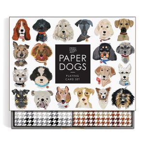 Galison Paper Dogs Playing Card Set Multi-Coloured 15x11x3cm
