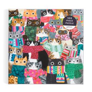 Galison Wintry Cats Puzzle 500pcs Multi-Coloured 51x51cm