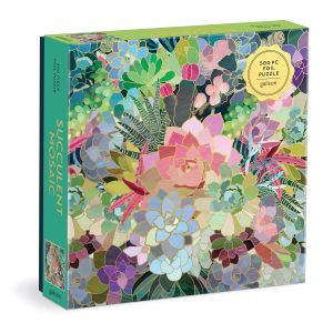 Galison Succulent Mosaic Foil Puzzle 500pcs Multi-Coloured 20x4x20cm