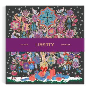 Galison Liberty Christmas Tree of Life 500 Piece Foil Puzzle Multi-Coloured Box:20.32x20.32x5.08cm