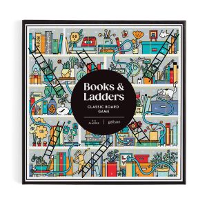 Galison Books and Ladders Classic Board Game Multi-Coloured Box:22.86x22.86x5.08cm