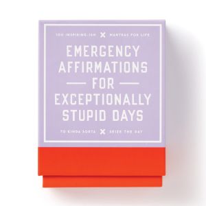 Brass Monkey Emergency Affirmations for Exceptionally Stupid Days Purple 10x4x14cm