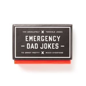 Brass Monkey Emergency Dad Jokes Black & Red 10x4x6cm