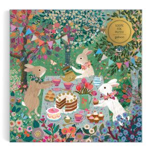 Galison Spring Tea Party Foil Puzzle 500pcs Multi-Coloured 51x51cm