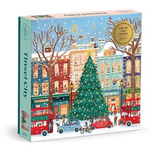 Galison Tinsel City Foil Puzzle 500pcs Multi-Coloured 51x51cm
