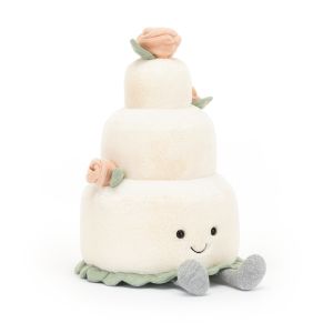Jellycat Amuseables Wedding Cake White 19x19x28cm