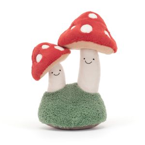 Jellycat Amuseables Pair of Toadstools Multi-Coloured 11x13x25cm