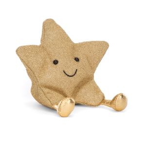 Jellycat Amuseables Gold Star Gold 7x3x11cm (New Item Code)