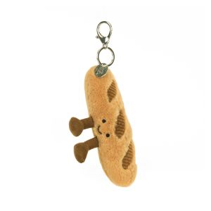 Jellycat Amuseables Baguette Bag Charm Beige 8x15x4cm