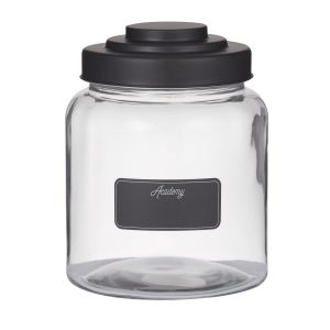 Academy Academy Glass Display Jar with Blackboard Label Clear/Black 16x16x20.5cm/2.6L