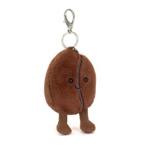 Jellycat Amuseables Coffee Bean Bag Charm Brown 4x7x17cm