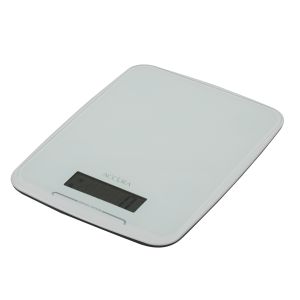 Accura Athena Electronic Kitchen Scale/Clock White 24x18x2cm/10kg/1g/1ml