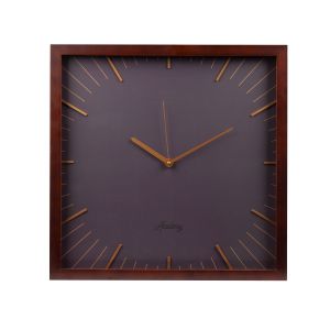 Academy Alfred Square Wall Clock Brown 50x5x50cm