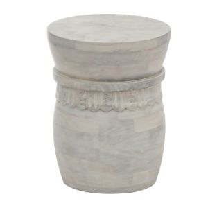 Amalfi Kasbah Side Table White Wash 35x35x45cm