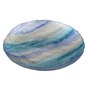 Amalfi Aegean Platter Silver/Aqua/Blue 50x50x8cm