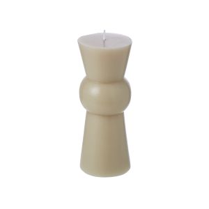 Amalfi Totem Unscented Candle Antique White 7x7x15cm