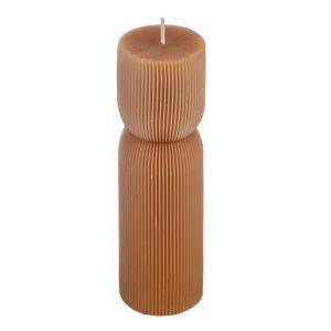 Amalfi Estelle Hourglass Pillar Candle Terracotta 4.5x4.4x14.7cm