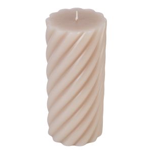 Amalfi Maisie Swirl Pillar Candle Latte 7x7x15cm