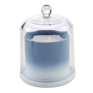 Amalfi Alfie Jar Candle With Cloche Juniper Berry Blue 8x8x11cm