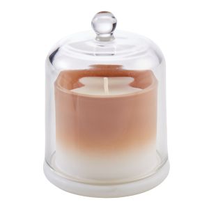 Amalfi Alfie Jar Candle With Cloche Vanilla Brown 8x8x11cm