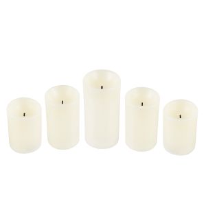 Amalfi Tanea LED Candle 5pcs Set White