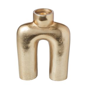 Amalfi Gold Sculptural Candle Holder Gold 17x6x22cm