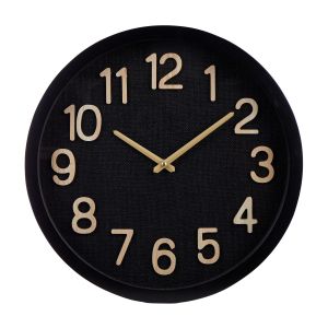 Amalfi Cunene Weave Wall Clock Black 40x40x6cm