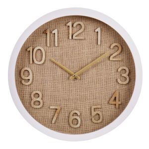Amalfi Cunene Weave Wall Clock Brown 40x40x6cm