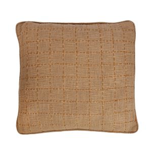 Amalfi Check Detail Cushion Brown 50x50x2cm