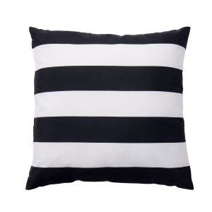 Amalfi Deck Stripe Outdoor Cushion Black/White Stripe 50x50x8cm