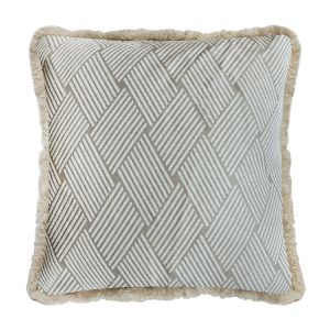 Amalfi Cross Striped Cushion Beige 50x50cm