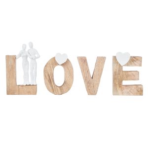 Amalfi Love Wall Decor With People Natural & White 46.5x5x21cm